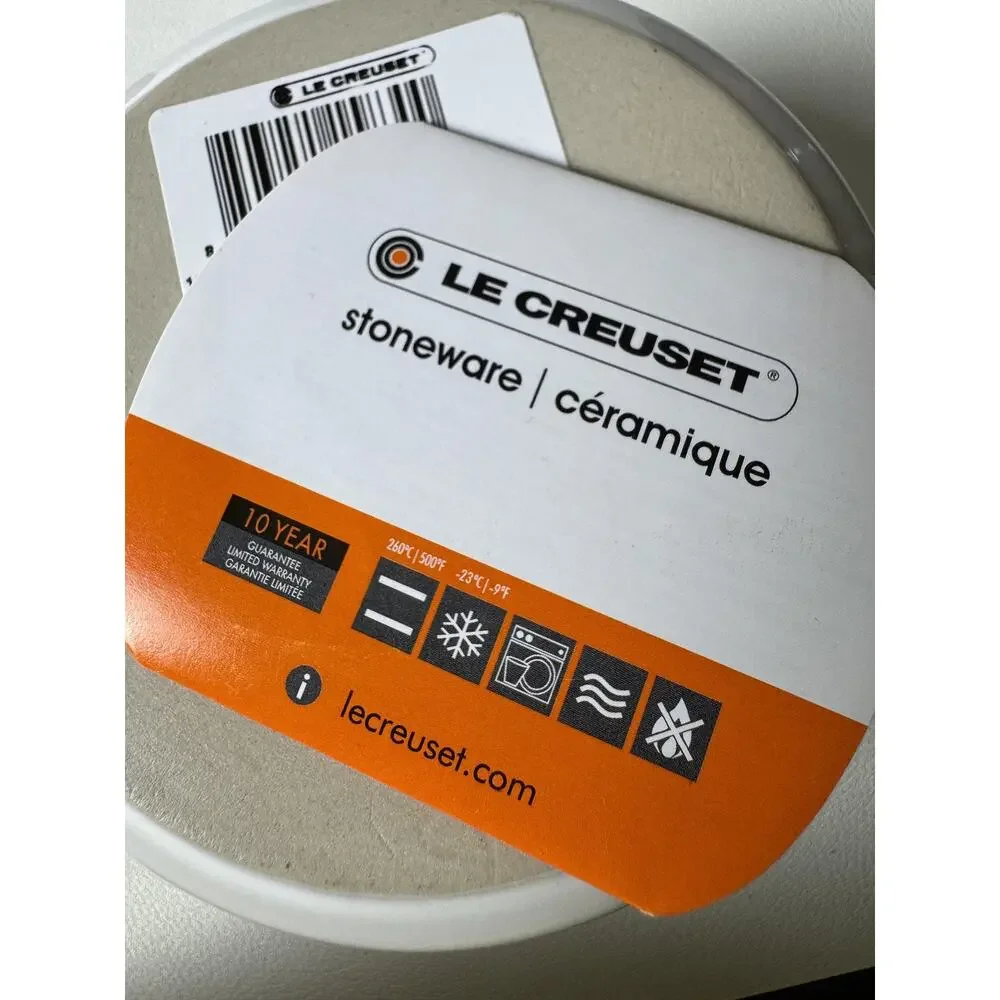 Le Creuset Eiffel Tower 10cm Mini Cocotte Casseroles Set Of 2 White Stoneware